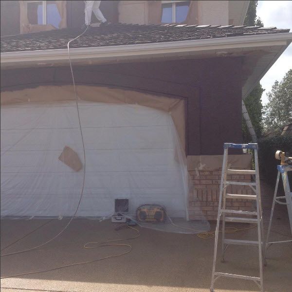 Exterior home · prepped & sprayed