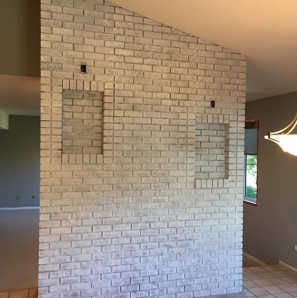 Interior brick · painted white